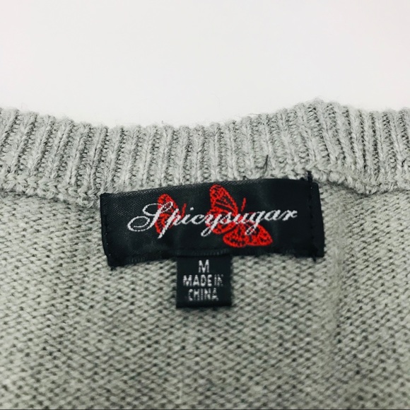 SPICYSUGAR STRIPED DRESS GREY COLOR SZ M - Picture 7 of 7